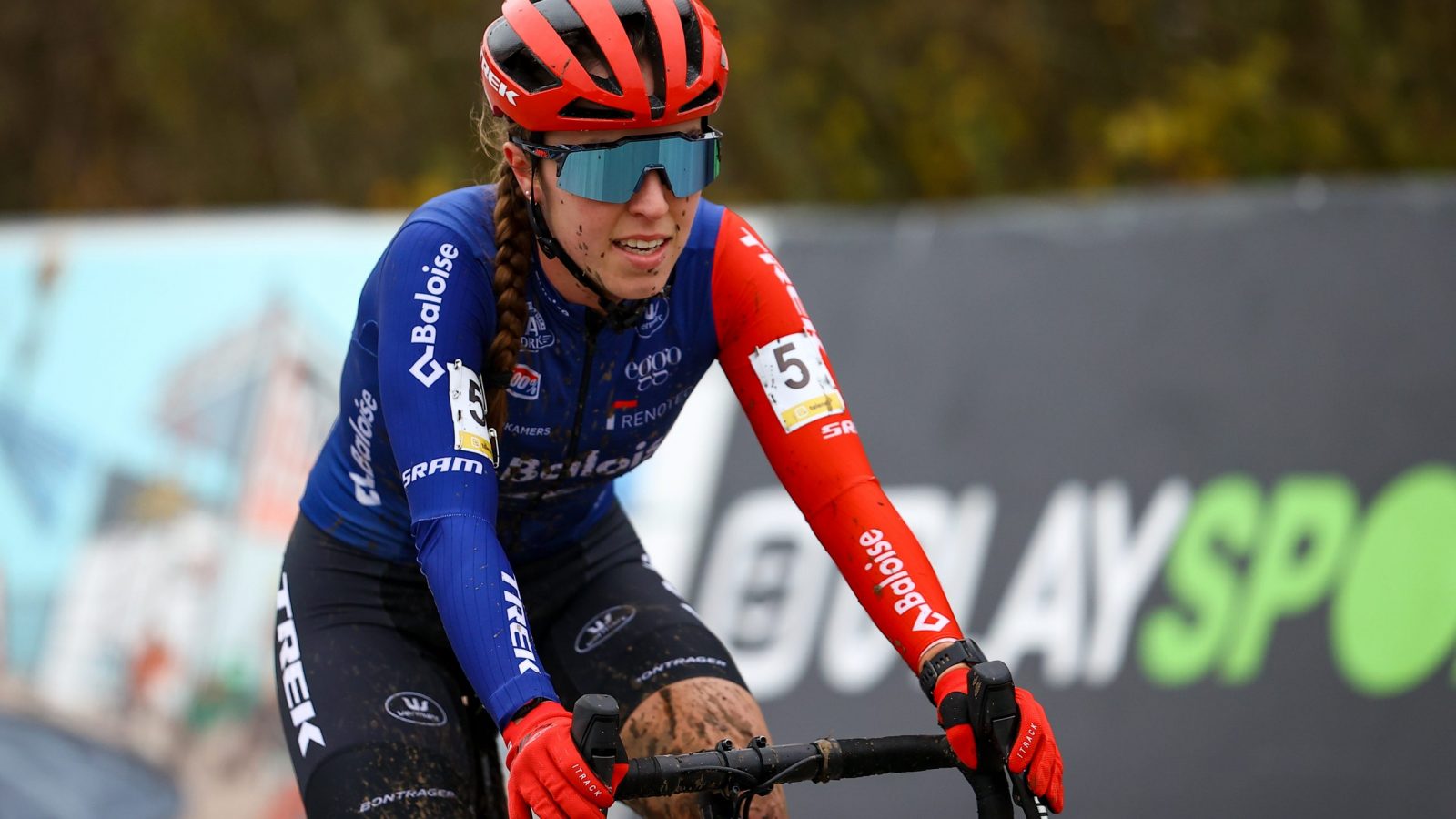 Dutch Shirin van Anrooij pictured in action during the women's race of the Superprestige Boom, Fourth stage of the Superprestige cyclocross cycling competition, Saturday 03 December 2022, in Boom. BELGA PHOTO DAVID PINTENS