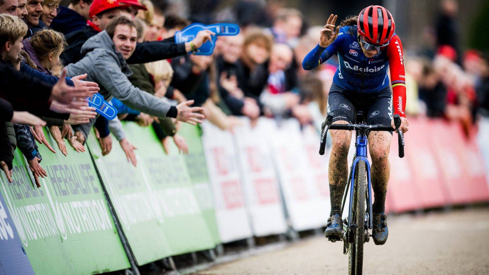 Dutch Lucinda Brand pictured in action during the women's elite race of the 'GP Sven Nys' cyclocross cycling event on Sunday 01 January 2023 in Baal, the third stage in the X2O Badkamers 'Trofee Veldrijden' competition. BELGA PHOTO JASPER JACOBS